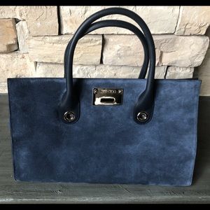Jimmy Choo blue suede purse